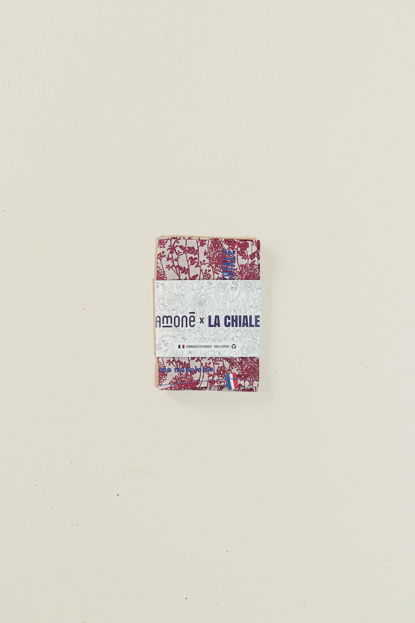 MOUCHOIR FLEURS- vivre d'amour et de cordon bleu - Amoné x la Chiale by Alliées