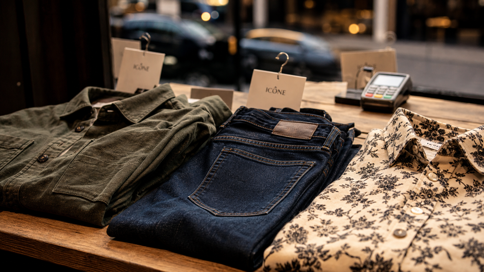 Icône vetement en vitrine : styles et garanties avant achat
