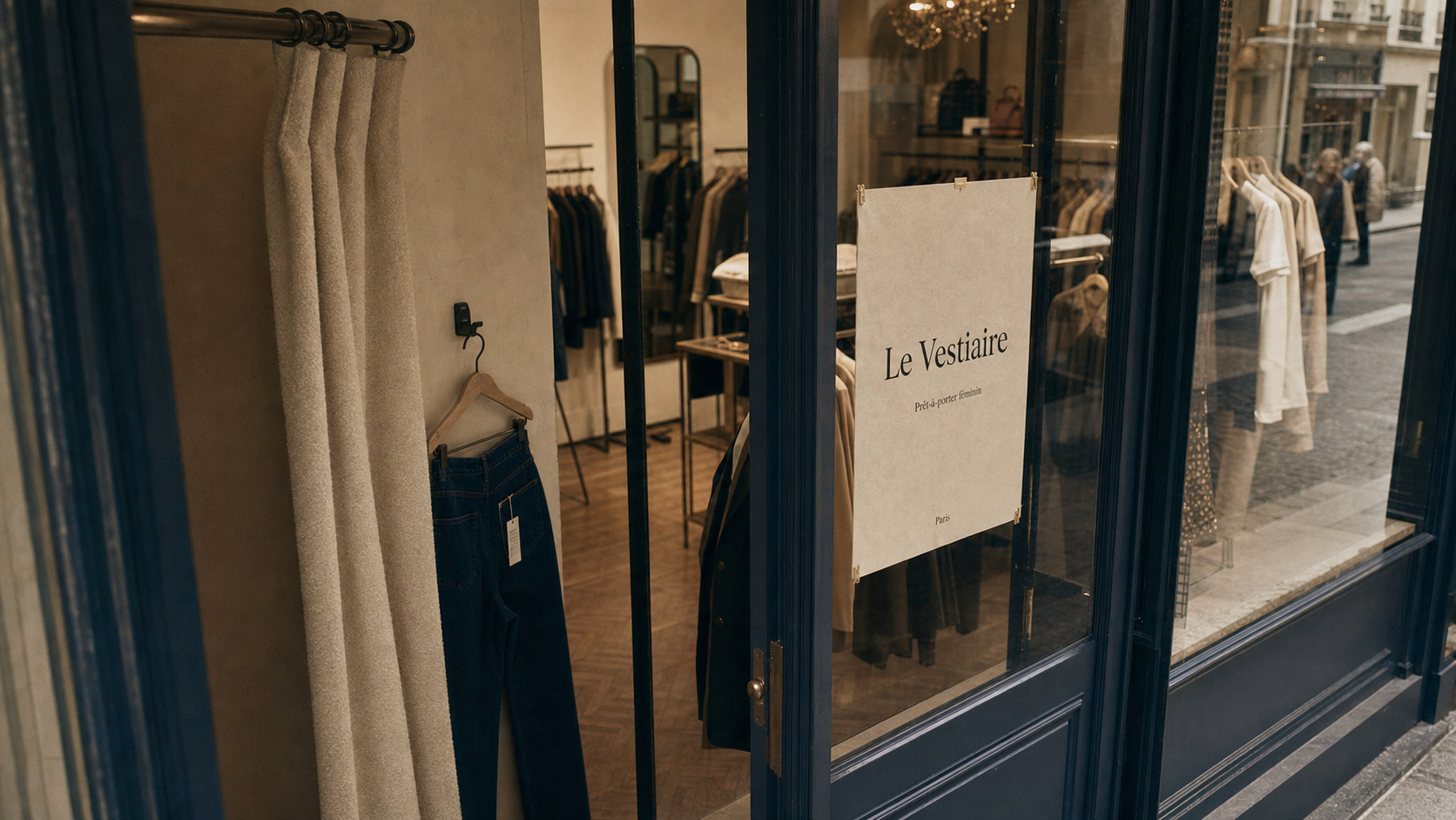Le vestiaire saint jean de luz : entrée boutique prêt-à-porter femme