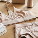 Peau ethique : coton biologique et protections lavables beige rosé