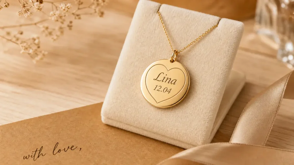 Gravure, carats, délais : ce qu’il faut vérifier avant d’offrir un pendentif en or personnalisé