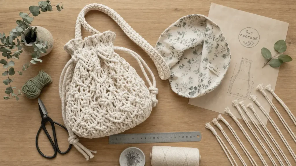Sac macramé : choisir le bon fil, la bonne forme et les bonnes finitions