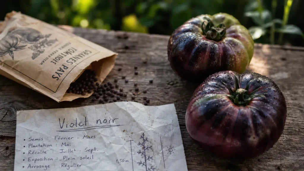 Violet noir : la tomate beefsteak pourpre de 200 à 400 g à reconnaître et à acheter