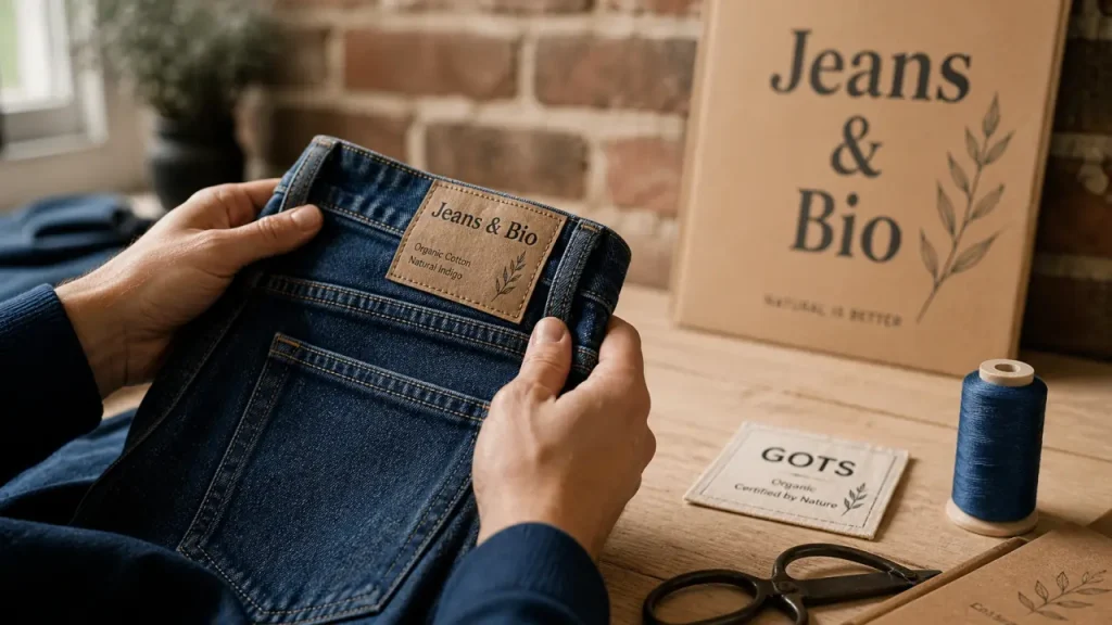 Jean coton bio : GOTS, coupe juste et pièges à éviter avant d’acheter