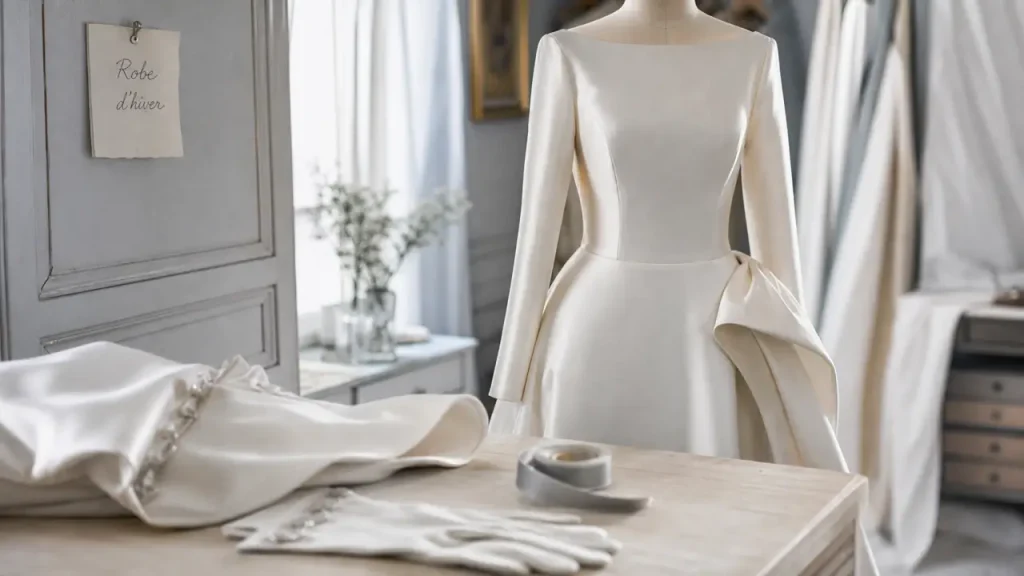 Manches longues, mikado ou cape : quelle robe choisir pour un mariage d’hiver ?