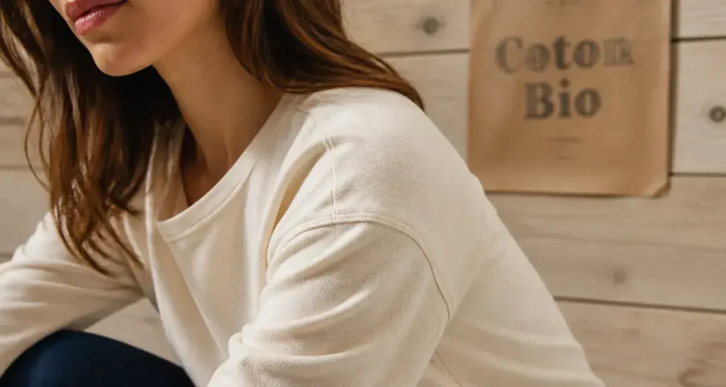 Tee-shirt manche longue en coton bio : le basique éthique pour une garde-robe durable