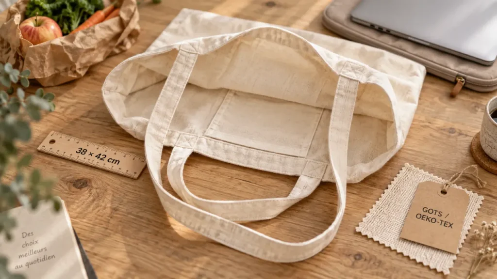 Sac coton bio : quel grammage choisir selon le format, l’usage et la fréquence ?