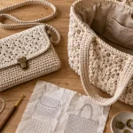Sacs à main au crochet : format, fil et finitions