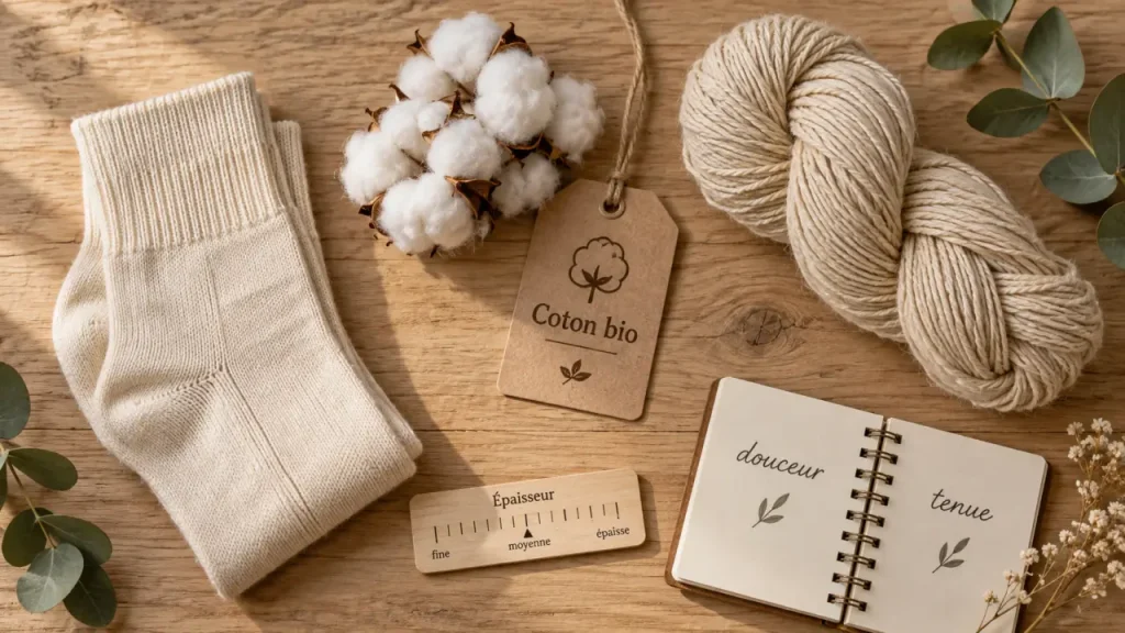 Chaussettes coton bio : la bonne composition pour des pieds doux et bien maintenus