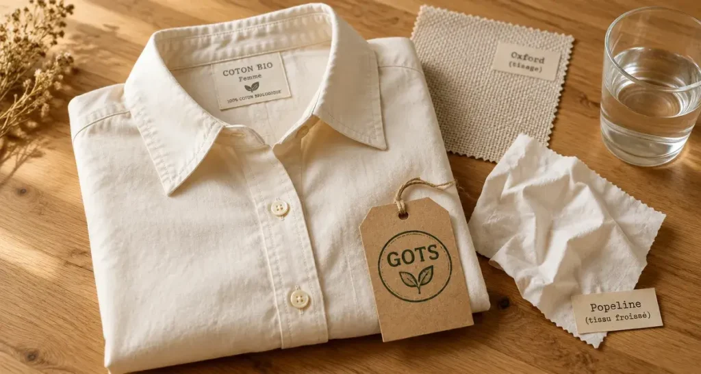 Chemise femme en coton bio : confort, certification et critères de choix