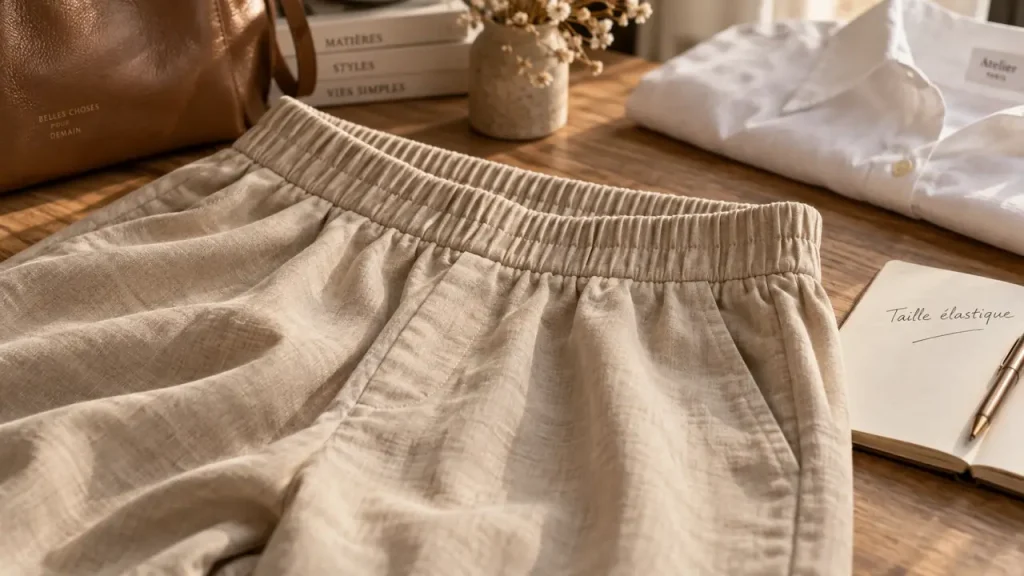 Pantalon taille élastique femme : le confort d’une ceinture souple, sans renoncer à l’élégance