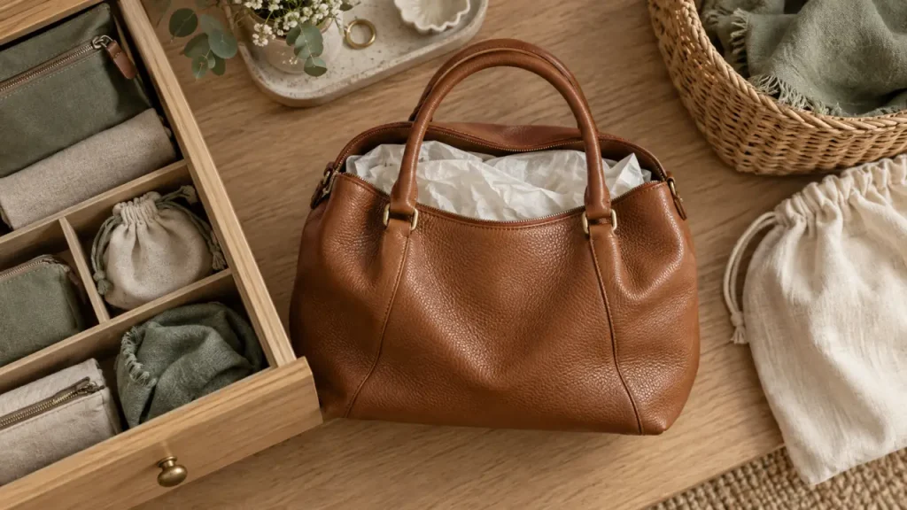 Rangement des sacs à main : l’erreur qui déforme les anses et encombre le dressing