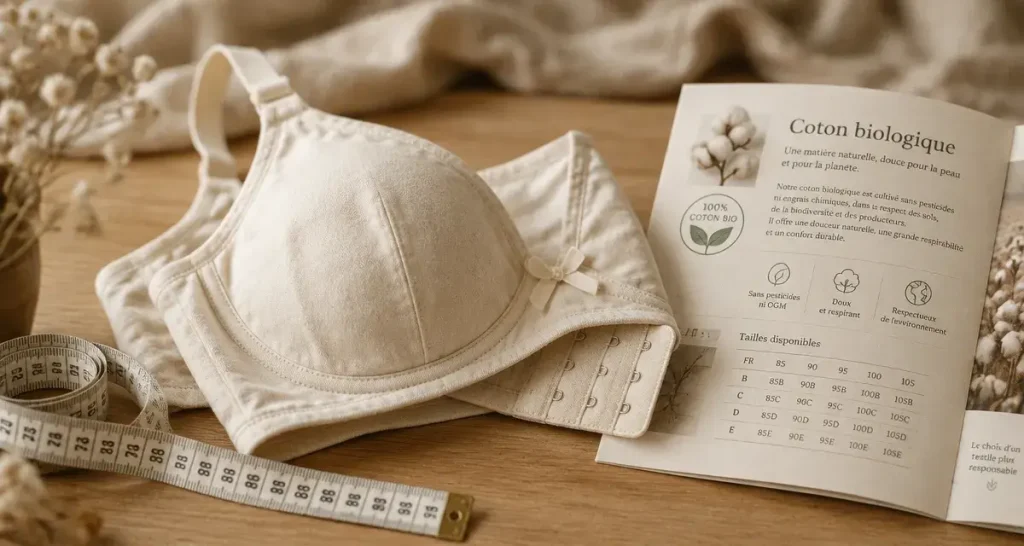 Soutien-gorge en coton bio : le bon maintien dépend surtout de la forme et de la taille