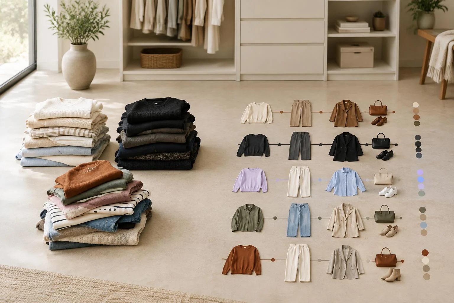 Vestiaire durable : 3 piles de tri et 3 à 5 associations